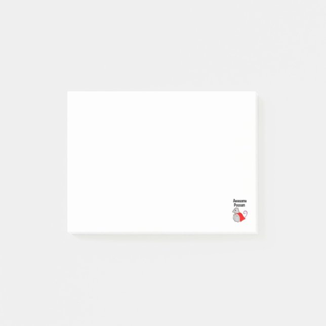 Fantastisk Possum funny, Cute. Djurfoder Post-it Block (Framsida)