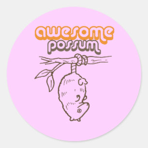 Fantastisk Possum Runt Klistermärke