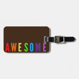 FANTASTISK POSTIV LYCKLIG-TEXT, BRÖSTRAINBOW FÄRG BAGAGEBRICKA