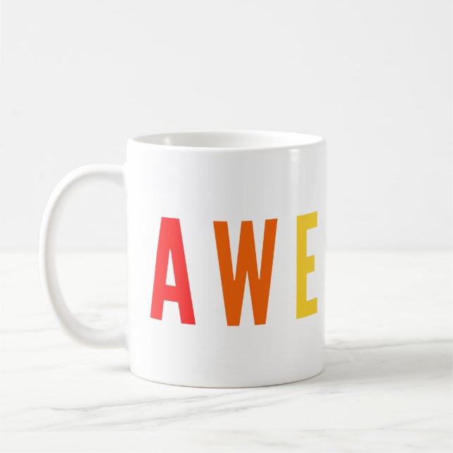 FANTASTISK POSTIVA LYCKLIG UPPHÄVANDE AV RAINBOW F KAFFEMUGG (Vänster)