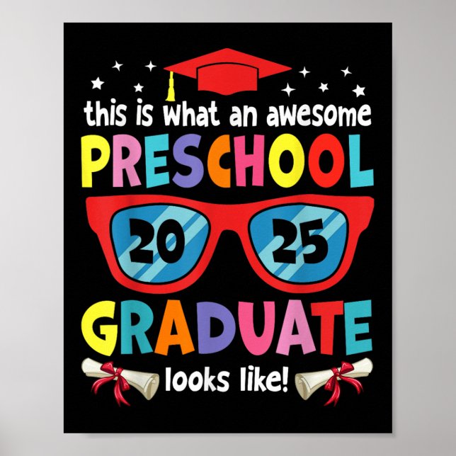 Fantastisk Preschool Student ser ut som Cl 2025 Gr Poster (Framsidan)