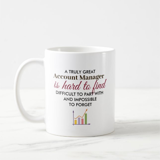 Fantastisk present till Account Manager med person Kaffemugg (Vänster)