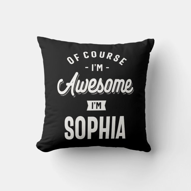 Fantastisk Princess Jag heter Sophia Personlig Nam Kudde (Framsida)