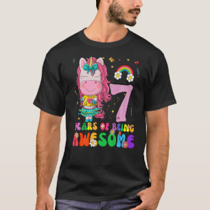 Fantastisk Princess Unicorn Birthday 7 Year T Shirt
