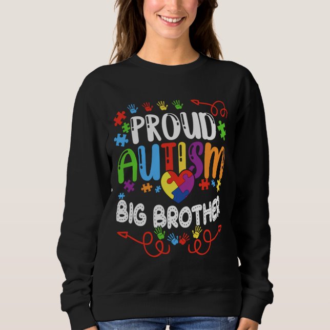 Fantastisk Proud Big Brother Matching Family Autis T Shirt (Framsida)
