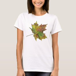 Fantastisk räcker den illustrerade Artsy lönnlövet T-shirt