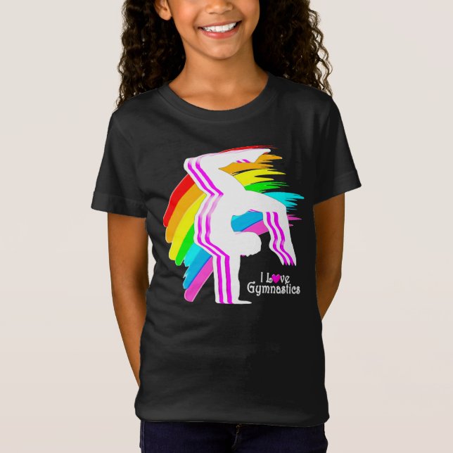 FANTASTISK RAINBOW GYMNASTICS T SHIRT (Framsida)
