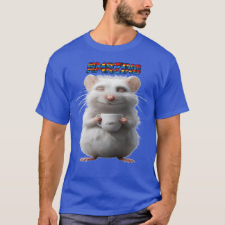 Fantastisk råtta dricker kaffe vän t shirt