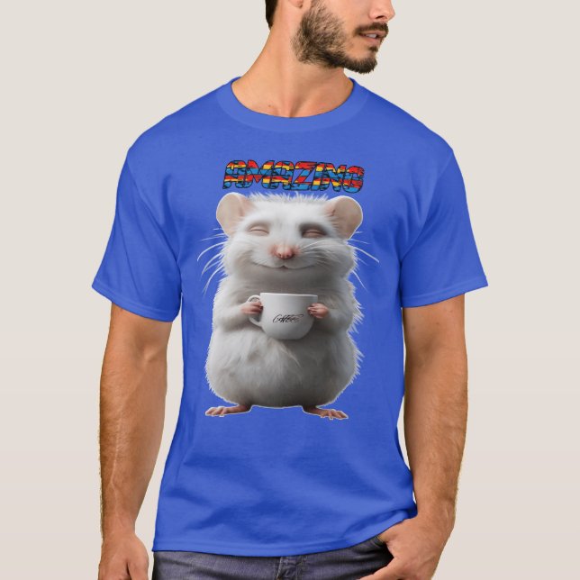 Fantastisk råtta dricker kaffe vän t shirt (Framsida)