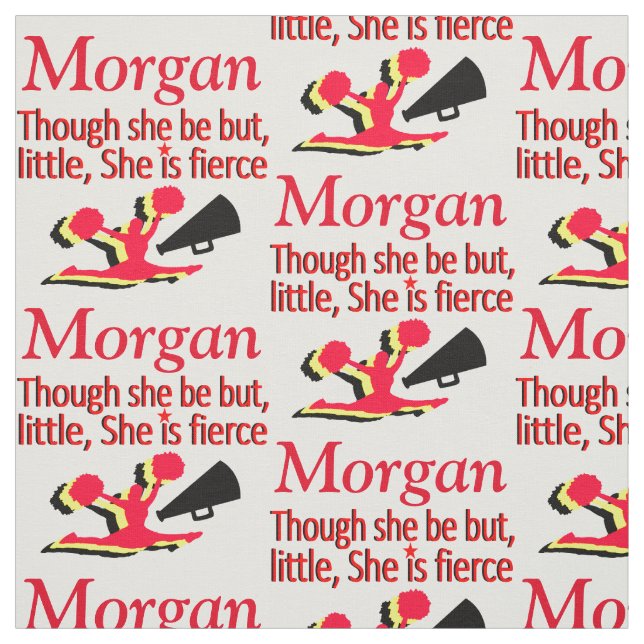 FANTASTISK RED FIERCE CHEERLEADER PERSONLIG FABRIC TYG (Provkarta)