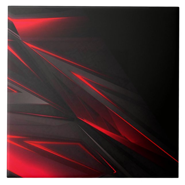 Fantastisk Red till Punktabstrakt design Kakelplatta (Framsidan)