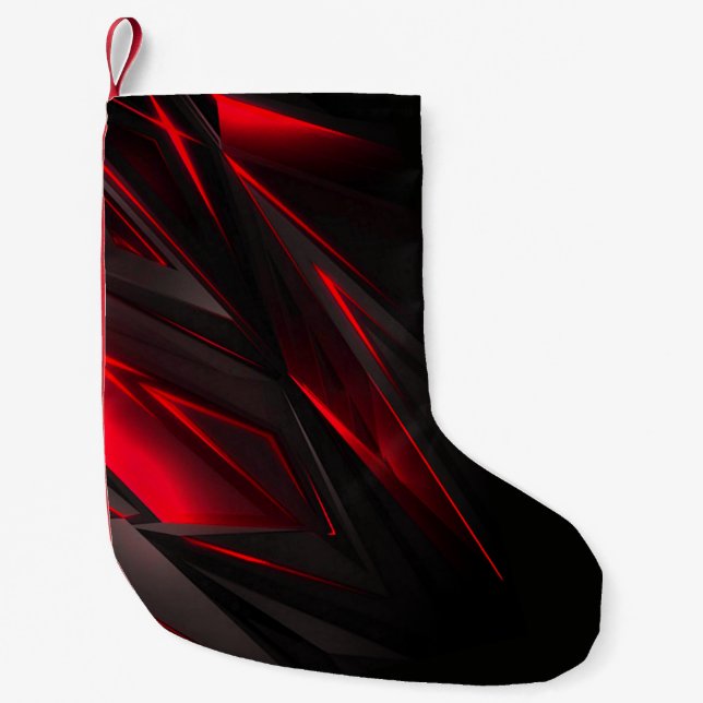 Fantastisk Red till Punktabstrakt design Liten Julstrumpa (Framsidan)