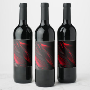 Fantastisk Red till Punktabstrakt design Vinflaska Etikett