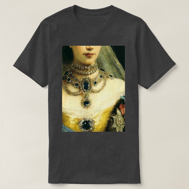 Fantastisk Renaissance Painting of a Bejeweled Nec T Shirt (Design framsida)