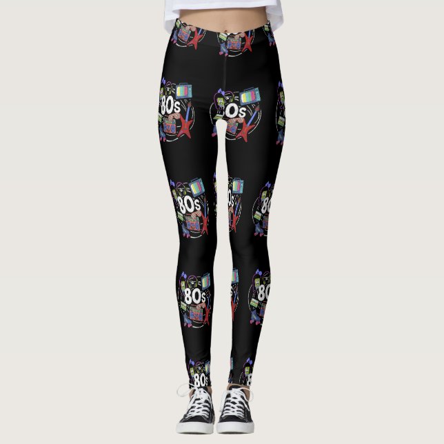 Fantastisk Retro 80s Throwback Leggings (Framsida)