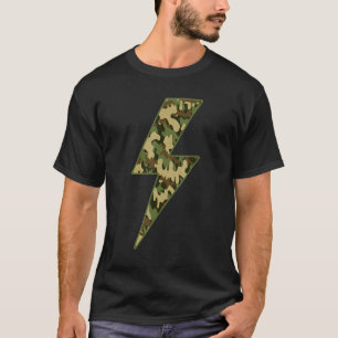 Fantastisk Retro Camo BDU Lighämt Bolt T Shirt