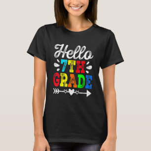 Fantastisk Retro Hej 7:e Klass Lärare Student Squa T Shirt