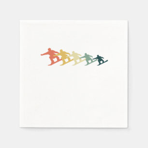 Fantastisk Retro Ski Skiing Skiers Winter Sports Pappersservett