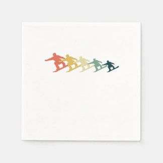 Fantastisk Retro Ski Skiing Skiers Winter Sports Pappersservett