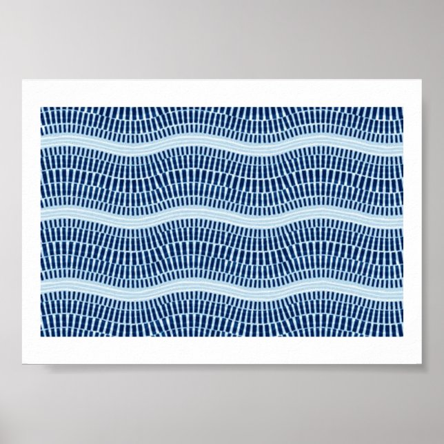 Fantastisk Rippling Blue Vatten Optical Illusion Poster (Framsidan)