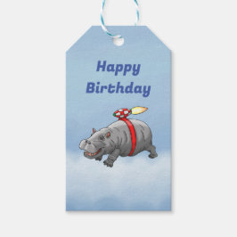 Fantastisk Rocket Hippo Presentetikett