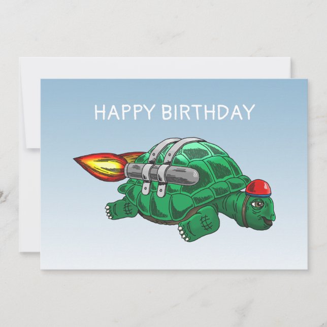 Fantastisk Rocket Turtle Kort (Framsida)