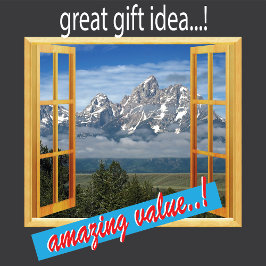 Fantastisk Rocky Mountain Fake Window Ram Poster