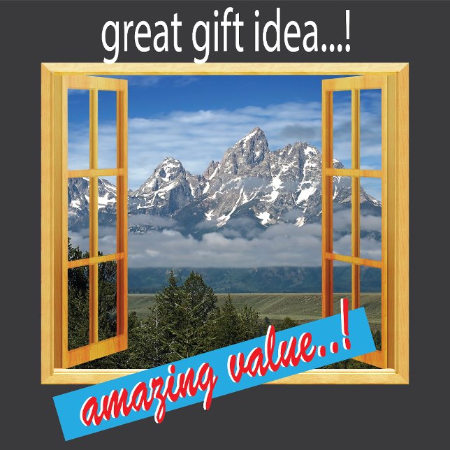Fantastisk Rocky Mountain Fake Window Ram Poster (Skapare uppladdad)