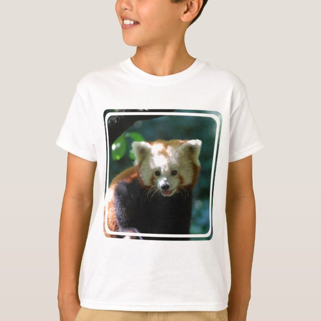 Fantastisk röd Panda Tee (Framsida)
