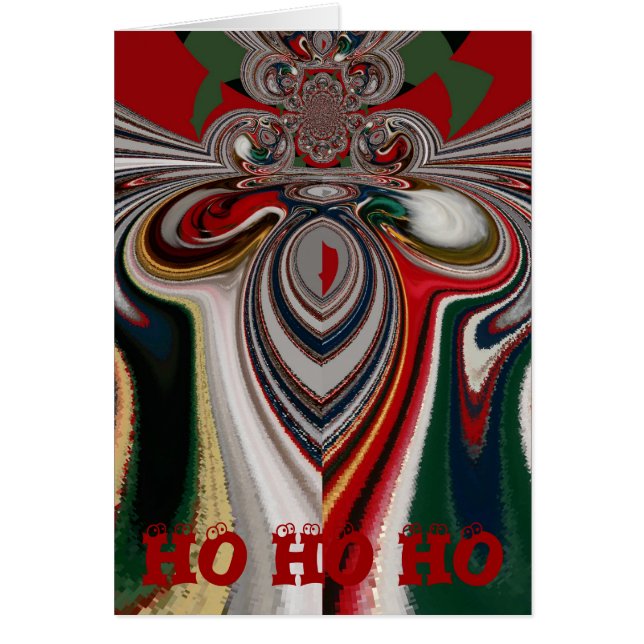 Fantastisk Roligt Santa HoHoHo God jul Hälsningskort (Framsidan)