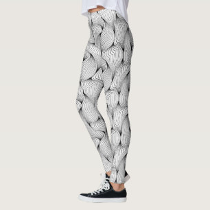 Fantastisk Roligt Se Black Interwoven Linjer Leggings