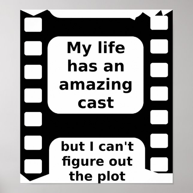 Fantastisk rollbesättning Roligt affischskylt Poster (Framsidan)