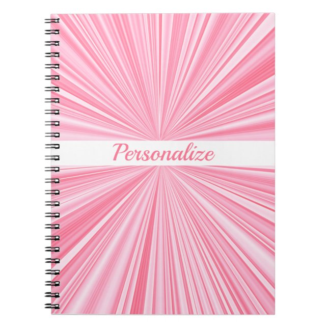Fantastisk Rosa Abstrakt Personlig Journal Bok Anteckningsbok (Framsidan)