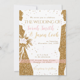 Fantastisk - Rosa Guld INVITATION 1 Inbjudningar