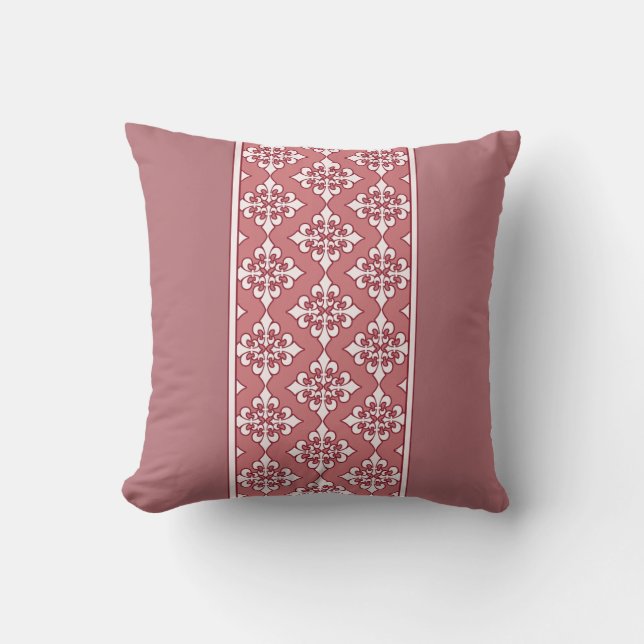 Fantastisk Rosa med Fleur de Lis Pillow Kudde (Framsida)