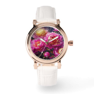 Fantastisk rosa med gyllene accenter armbandsur