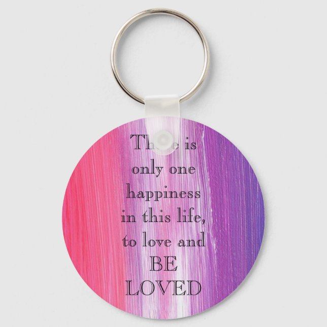 Fantastisk Rosa Paint med kärlek ett citattecken Nyckelring (Framsida)