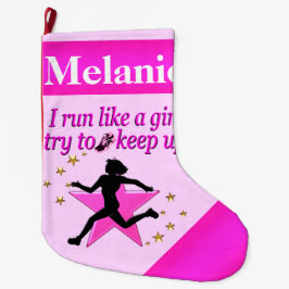 FANTASTISK ROSA PERSONALISERA SPRINGER CHRISTMAS S STOR JULSTRUMPA