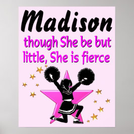FANTASTISK ROSA PERSONLIG CHEERLEADING POSTER