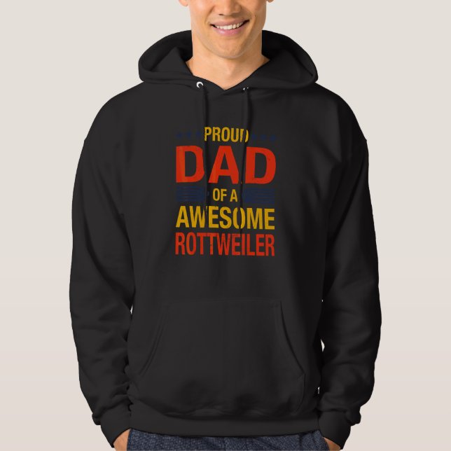 Fantastisk Rottweiler Pappa Quote Fars dag Hund Hoodie (Framsida)