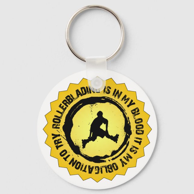 Fantastisk rullerblading Seal Nyckelring (Framsida)