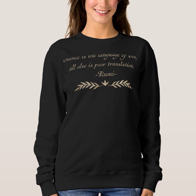 Fantastisk Rumi Silence citerar Andlig T Shirt (Framsida)