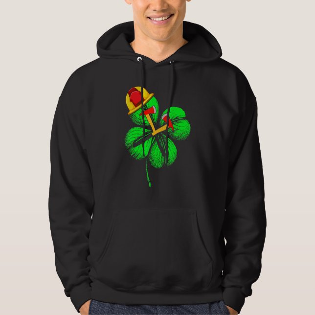 Fantastisk Saint patrick S-dagen Brandfighter Sham Hoodie (Framsida)