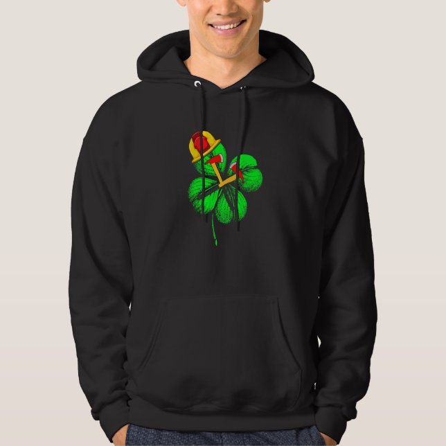 Fantastisk Saint patrick S-dagen Brandfighter Sham Hoodie (Framsida)