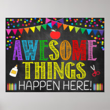 Fantastisk Sak Hänger här Klassrum Poster här