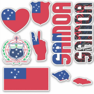Fantastisk Samoa formar nationella symboler Klistermärken
