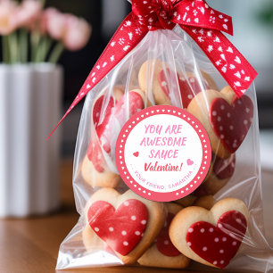 Fantastisk sås Valentine förmån Runt Klistermärke