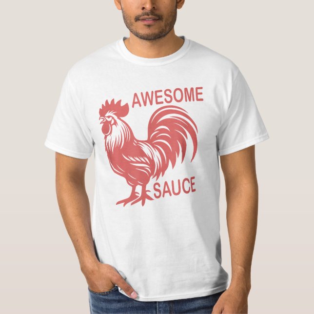 Fantastisk Sauce med Bild Tupp T Shirt (Framsida)