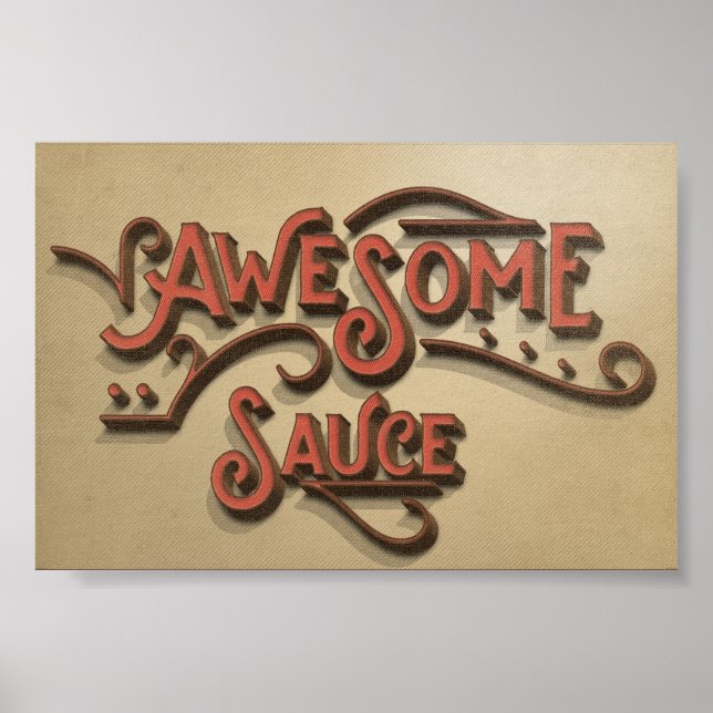 Fantastisk Sauce Rustic look Poster (Framsidan)