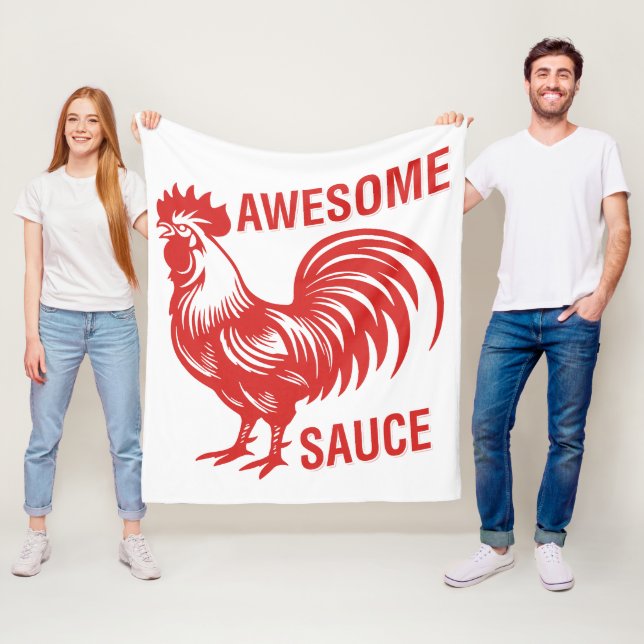 Fantastisk Sauce Tupp Funny Fleecefilt (På plats)
